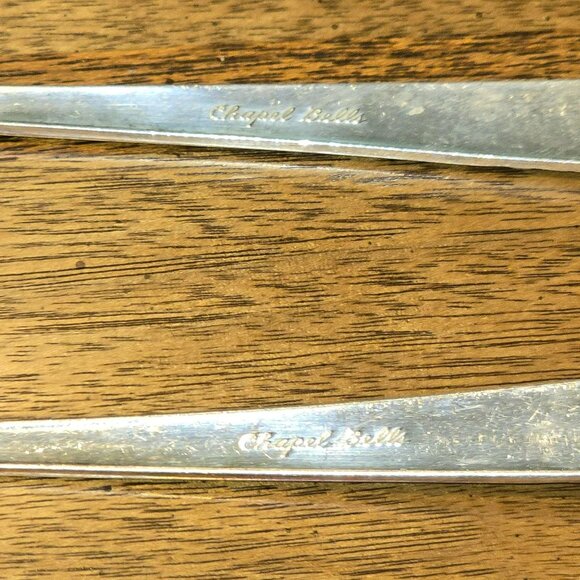 Sterling Silver Alvin Chapel Bells Soup Spoons Vintage Set Of 2 6.25" 69g HS110 - Picture 6 of 7